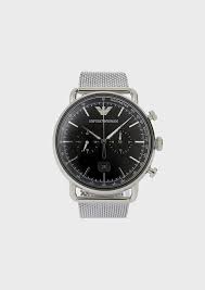 Emporio armani chronograph black stainless mesh bracelet 43mm watch ar11201. Emporio Armani Official Online Store
