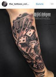 Playing cards, four leaf clovers, liquor bottles and horseshoes are some of the most common items placed alongside dice. Tattoo Dice Card Casino Tattoo Poker Tattoo Vegas Tattoo