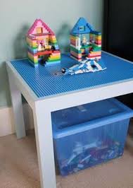 Diy Lego Table Made Out Of An Ikea Lack Table With 4 Base Plates Glued To The Top Perfect For All The Legos We Have R Lego Table Diy Lego Table