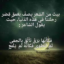 بيت من الشعر يصف بعمق ق ص ر رحلتنا في هذه الد نيا Arabic Quotes Words Quotes
