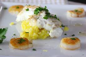 Ecrasee De Pommes De Terre En Aioli Cabillaud Et St Jacques Juste Poeles Epicetout La Cuisine De Dany Recettes De Cuisine Recette De Plat Plat Poisson