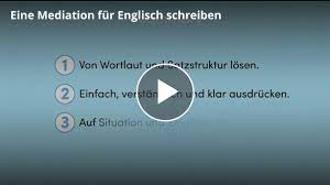 Hey, ich habe schwierigkeiten in englisch. Wie Schreibe Ich Eine Gute Mediation