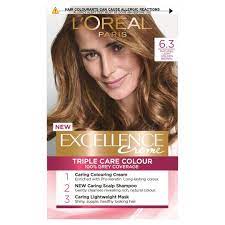 L'oréal paris singapore's excellence creme in mahogany copper brown is the leading protective hair color infused with its triple care formula: L Oreal Paris Excellence 6 3 Light Golden Brown Tesco Groceries