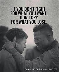 We have two options, medically and emotionally: Fight For Yourselves Daily Motivational Quotes Facebook