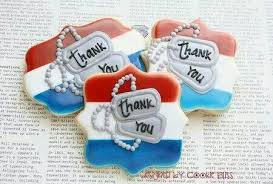 Cake Wrecks Veterans Day Cookie Plaques With Thank You Dog Tags Patriotic Cookies Sugar Cookies Decorated Iced Cookies