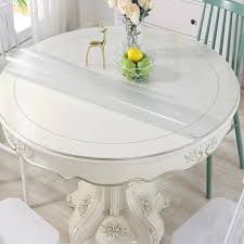 Cover with a linen cloth. Round Clear Soft Glass Pvc Tablecloth Dining Table Coffee Table Cover Desk Mat Tablecloths Home Garden Worldenergy Ae