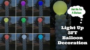 Get all of your guests talking when you light up the glow in the dark led column cube mood lamp! Light Up 3ft Balloon Decoration Balloon Columns Youtube