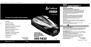 View and download cobra xrs 9845 operating instructions manual online. Cobra Xrs 9830 Operating Instructions Manual Pdf Download Manualslib