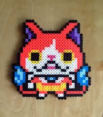 Yokai Watch Jibanyan Might Be Able To Turn Into A Knitting Chart Perler Bead Art Perler Bead Patterns Hama Beads Patterns