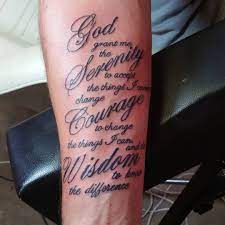 Check spelling or type a new query. Forearm The Serenity Prayer Tattoo Novocom Top