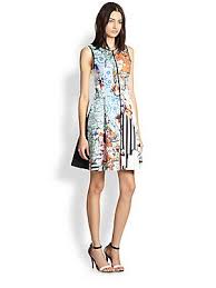Clover Canyon Zip Front Map Print Neoprene Dress Neoprene Dress Dresses Fantasy Fashion
