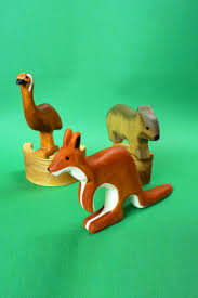 Wooden safari play set (8 pcs) wood hippo lion giraffe zebra rhino elephant alligator snake wild af. Wooden Australian Animals 3 Pcs Wooden Animals Figurines Etsy In 2021 Australian Animals Animals Wooden Animal Toys