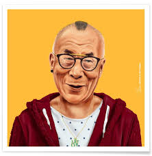 The fifth of 16 children of a farming family in the tibetan province of amdo, he was proclaimed the tulku (rebirth). Dalai Lama Poster Juniqe