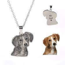 Cute dog paws have always been used to express love for pets. Amazon Com Custom Pet Necklace Personalized Pet Custom Memory Jewelry Photo Pendant Engrave Name 925 Sterling Silver Dog Cat Tag Portrait Sterling Silver Clothing