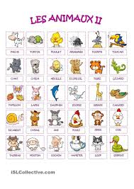 Les Animaux Ii Enseignement Du Francais Dictionnaire Visuel Imagier Animaux