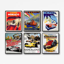 Porsche 99x formula e formula e posters. Wallbuddy Set Of 6 Car Racing Grand Prix Posters F1 Poster Formula 1 Poster Car Racing Print Motor Racing Poster 1930 Buy Online In Macedonia At Macedonia Desertcart Com Productid 145223980
