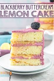 Lemon Curd Cake With Blackberry Buttercream Frosting Recipe In 2020 Lemon Dessert Recipes Homemade Cake Recipes Homemade Lemon Cake