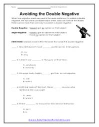Double Negative Worksheets Double Negative Negativity Reading Comprehension