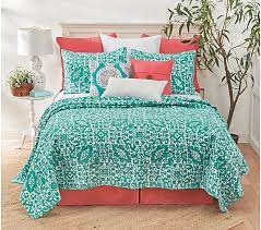 Sets include quilt and two shams. C F Home Madison Aqua King Quilt Set Qvc Com