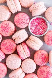 Vanilla Bean French Macarons With Strawberry Buttercream Recipe Strawberry Buttercream French Macaroon Recipes Macaroon Recipes