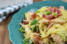 Fold everything together and serve. Chicken And Bacon Caesar Spaghetti Squash Pasta Whole Kitchen Sink