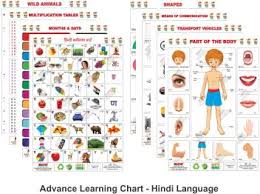 mascot learning chart for nursery to sr kg advance hindi