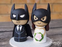 Cute Superhero Wedding Cake Topper Bat Groom And Bat Bride Batman Wedding Batman Wedding Cake Topper Superhero Wedding Cake