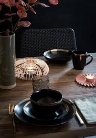 Service de vaisselle maison du monde multicolore : Schale Aus Steinzeug Schwarz Marco Maisons Du Monde