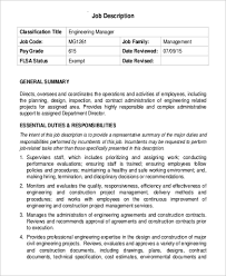 A date is a string of the form (d:yyyymmddhhmmssohh'mm') where yyyy is the year mm is the month dd is the day. Free 8 Engineer Manager Job Description Samples In Pdf
