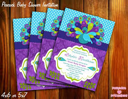 Peacock Baby Shower Invitation 4x6 Or 5x7 Printable Etsy Peacock Baby Shower Peacock Baby Baby Shower