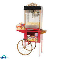 Popcorn Machine Cart - Vintage Popcorn Popper Street Vendor Trolley