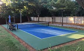 If you picture a standard size tennis court and cut it in half at the net line, each half of the full tennis court can have two pickleball courts on each end. Best Pickleball Court Construction And Services Dallas Fort Worth Dfw