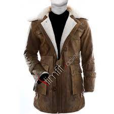 Dark Knight Rises Replica Bane Fur Trench Coat Men Women Fur Trench Coat Bane Jacket Trench Coat Men