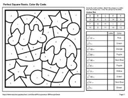 Check spelling or type a new query. Perfect Square Roots Color By Code Coloring Pages Birthday By Whooperswan