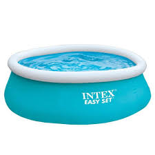 Intex 6ft X 20in Easy Set Inflatable Swimming Pool Aqua Blue 28101eh 54402e In 2020 Intex Easy Set Pools Inflatable Swimming Pool