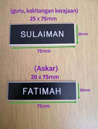 Bagaimana anda boleh membuat tempahan. Name Tag Tebal Dan Berkualiti New Concept Enterprise Facebook