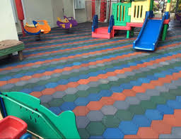 Outdoor Hexagonal Rubber Floor Tile In 2020 Rubber Tiles Rubber Floor Tiles Rubber Flooring