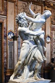 L'exemple le plus connu est le groupe du bernin : The Rape Of Proserpina By Bernini In The Borghese Gallery