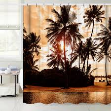 Banana palm tree shower curtain and bath accessories by avanti. 180 180cm Palm Tree Anti Slip Shower Curtain 3pcs Carpets Bathroom Bath Mat Shower Curtains Home Garden