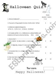 Print this halloween quiz and hand it out. Halloween Quiz Esl Worksheet By Pennybarker