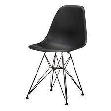 vitra eames dsr stoel zwart by charles ray eames door de eenvoudige en organische vorm is de plastic side chair inm stoelen plastic stoelen eetkamerstoelen