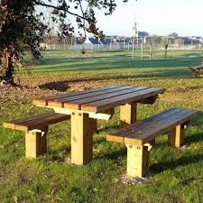 Trouvez table bois pour exterieur dans acheter et vendre | achetez et vendez des articles localement à québec. Table En Bois Avec Bancs Pour Exterieur Table De Jardin 2 Metres Ou 3 Metres Table Pique Nique Fr