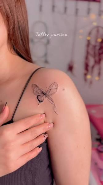 Butterfly Shoulder Tattoo • 150+ reels on Instagram