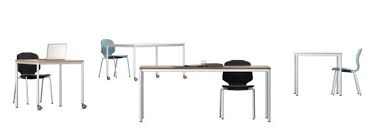 Typical approach with two trestle ends and double stretcher beams secured with tusk tenons. Vs Ecotable R Rectangular Table With Round Tubular Legs