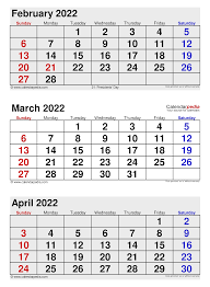 March 2022 Calendar Templates For Word Excel And Pdf