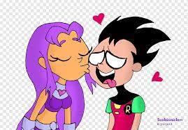 Starfire Beast Boy Robin Raven Nightwing Teen Titans Love Purple Child Png Pngwing