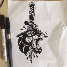 44 Trendy Tattoo Old School Adaga Traditional Tattoo Traditional Panther Tattoo Old School Tattoo