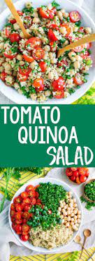 Tomato Quinoa Salad Recipe Vegan And Gluten Free Peas And Crayons Recipe Quinoa Salad Recipes Quinoa Recipes Salad Recipes