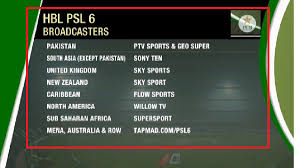 Psl 6 schedule important dates psl 6 new schedule 2021 time table psl 6 schedule is much similar to psl 6 schedule as opening match date and psl 6 final. Hbl Psl 6 Live Tv Broadcasters And Online Streaming Sports Workers Helpline