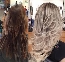 Dark Damaged Brown Colored Hair For Years To Natural Healthy Beige Blo Blonde Highlights On Dark Hair Heavy Blonde Highlights Brown Hair With Blonde Highlights
